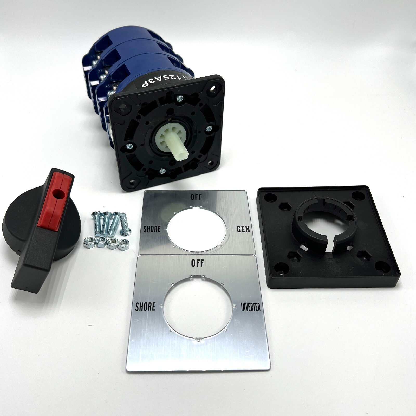 125 Amp Transfer Switch,Shore-Off-Gen Rotary Switch for RV,Motorhome,Truck,Boat