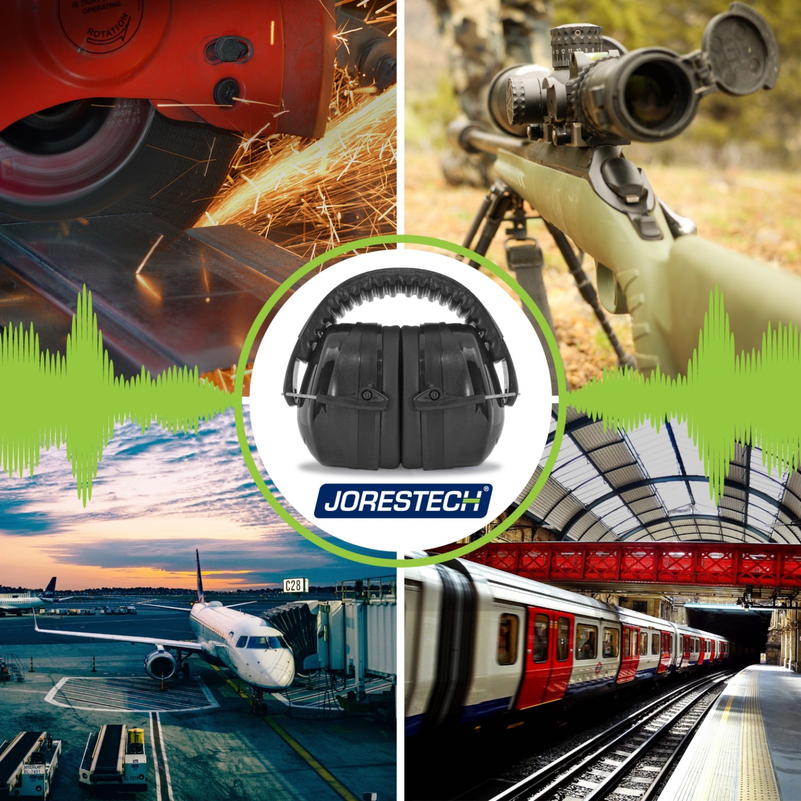 Ear Muffs Hearing Foldable Noise Reduction Protection Gun Shooting Range US