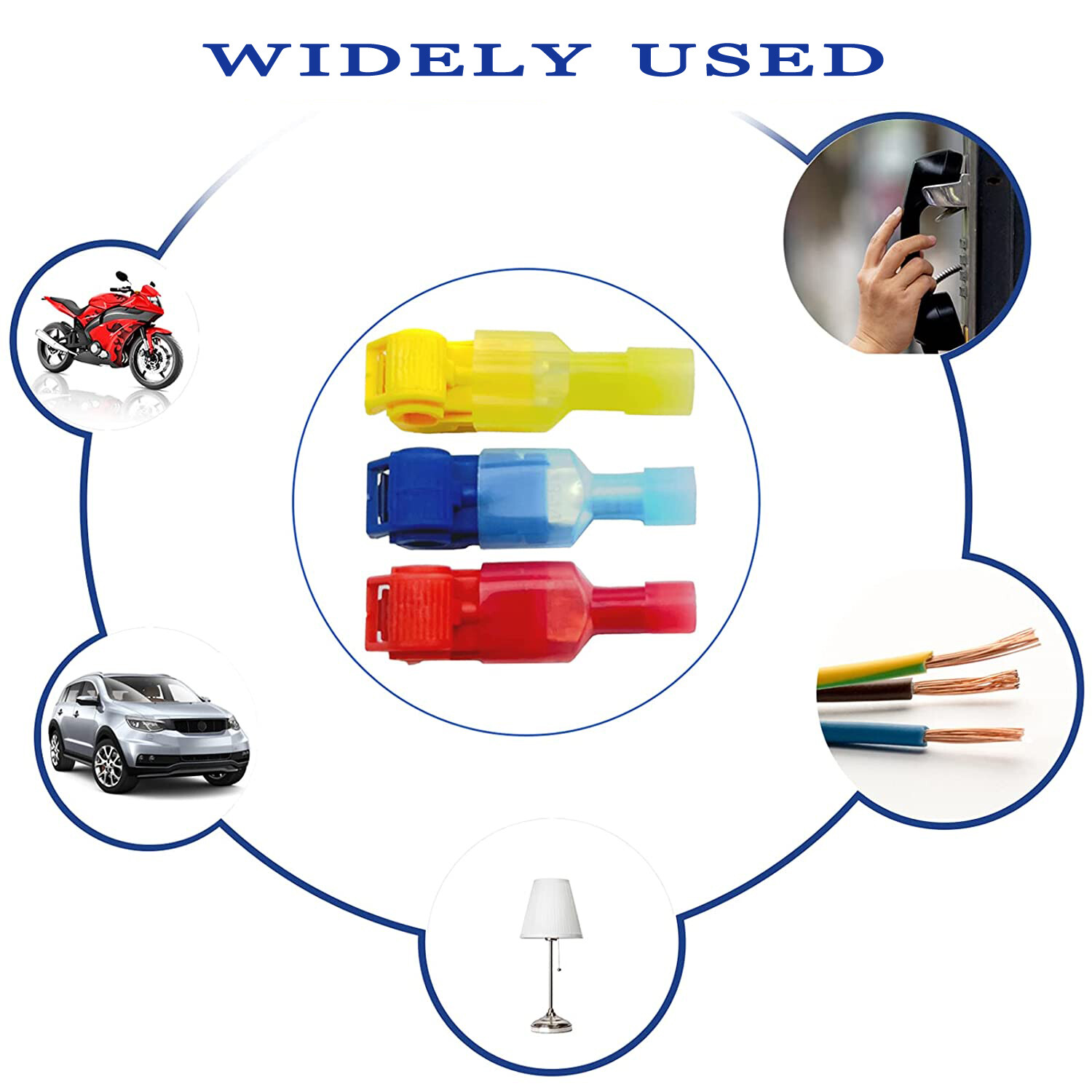 240/60pcs T-Taps Wire Connectors Quick Splice Terminals Insulated Crimp Cable