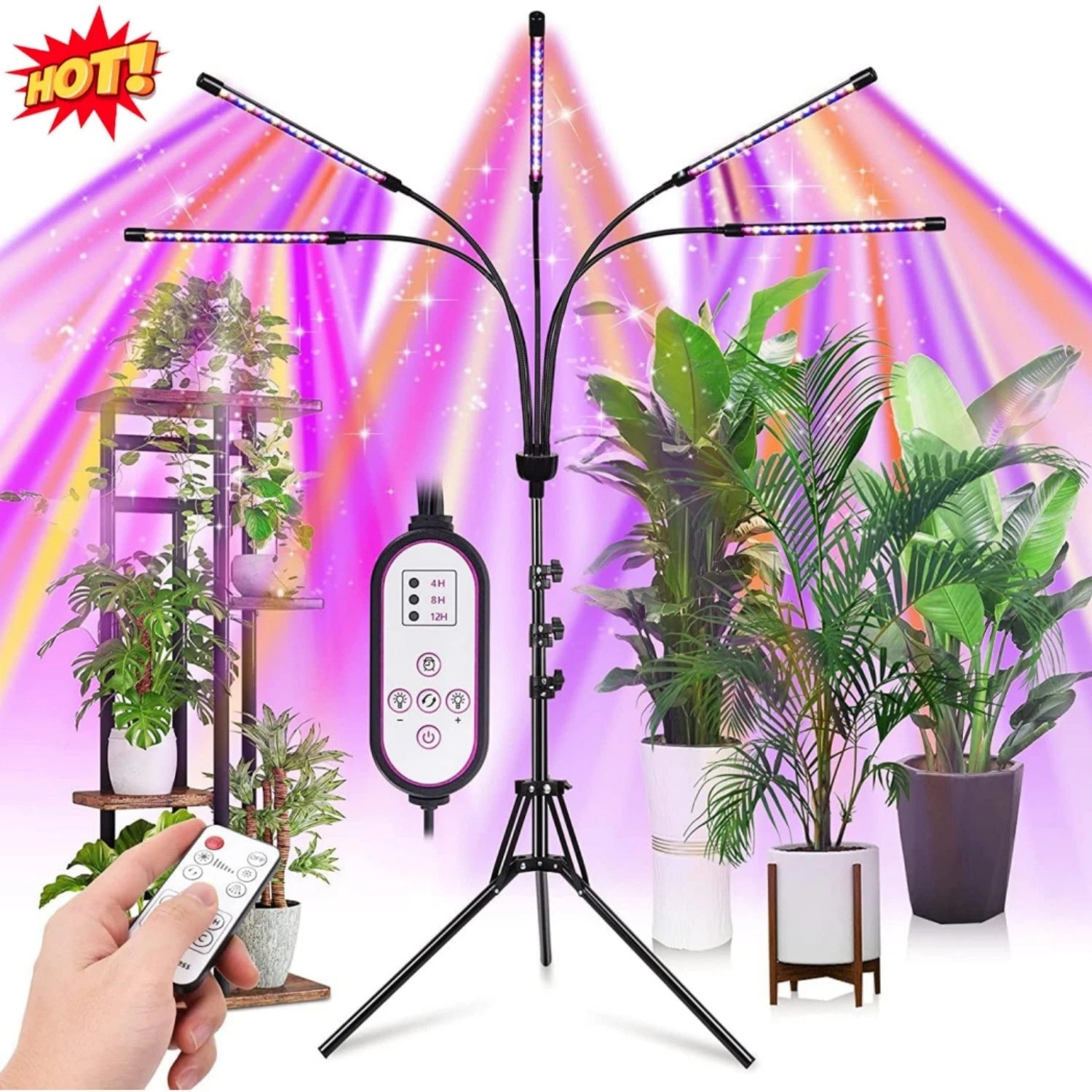 5 Heads LED Grow Light Plant Growing Lamp Light for Indoor Plants Full Spectrum