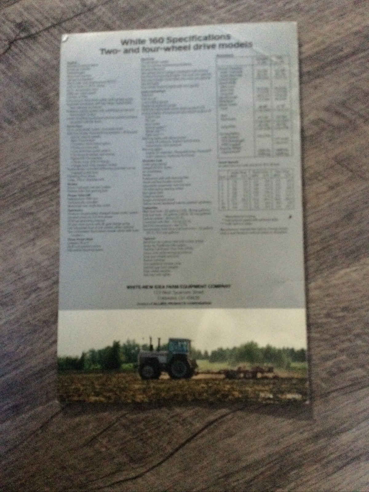 Lot Of 3 White Tractor Brochures 100, 140, & 160 White Farm Equipment