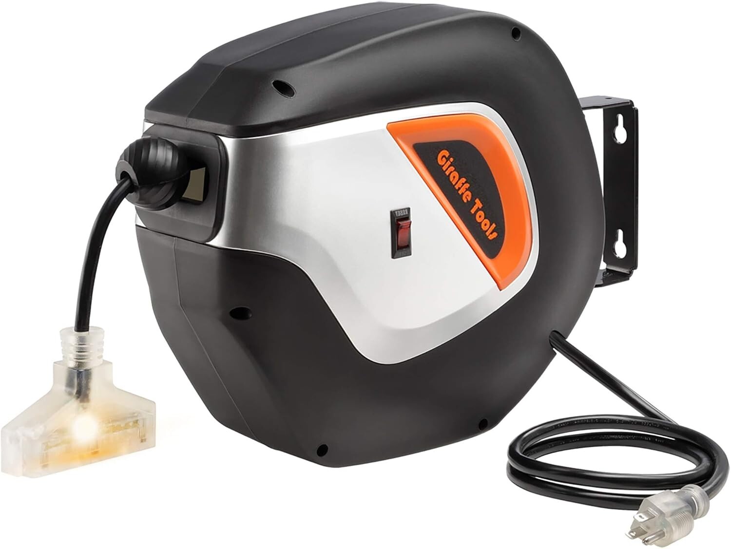 Giraffe Tools Retractable Power Cord Reel 12AWG/3C SJTOW Extension Cord Reel 50'