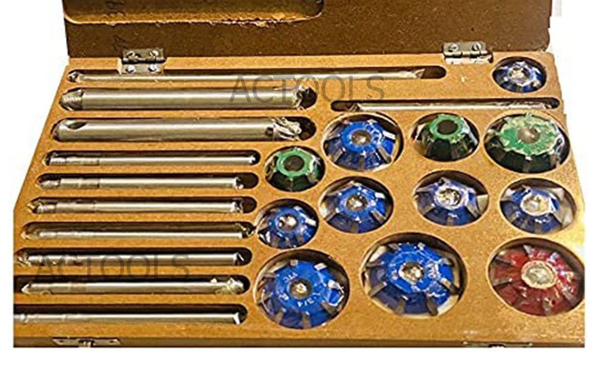 12 Pcs New Engine Valve Seat Carbide Face Cutters Set 30, 45, 70/20 Bore Degree