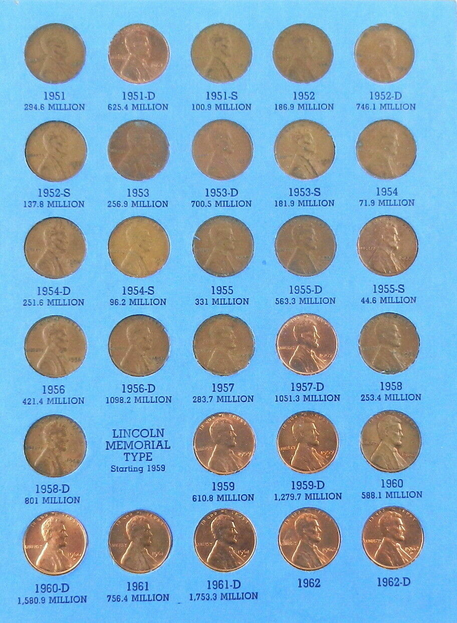 Complete 1941-1974 Lincoln Wheat Cent Set -Includes 1943 Steel Cents! Collection