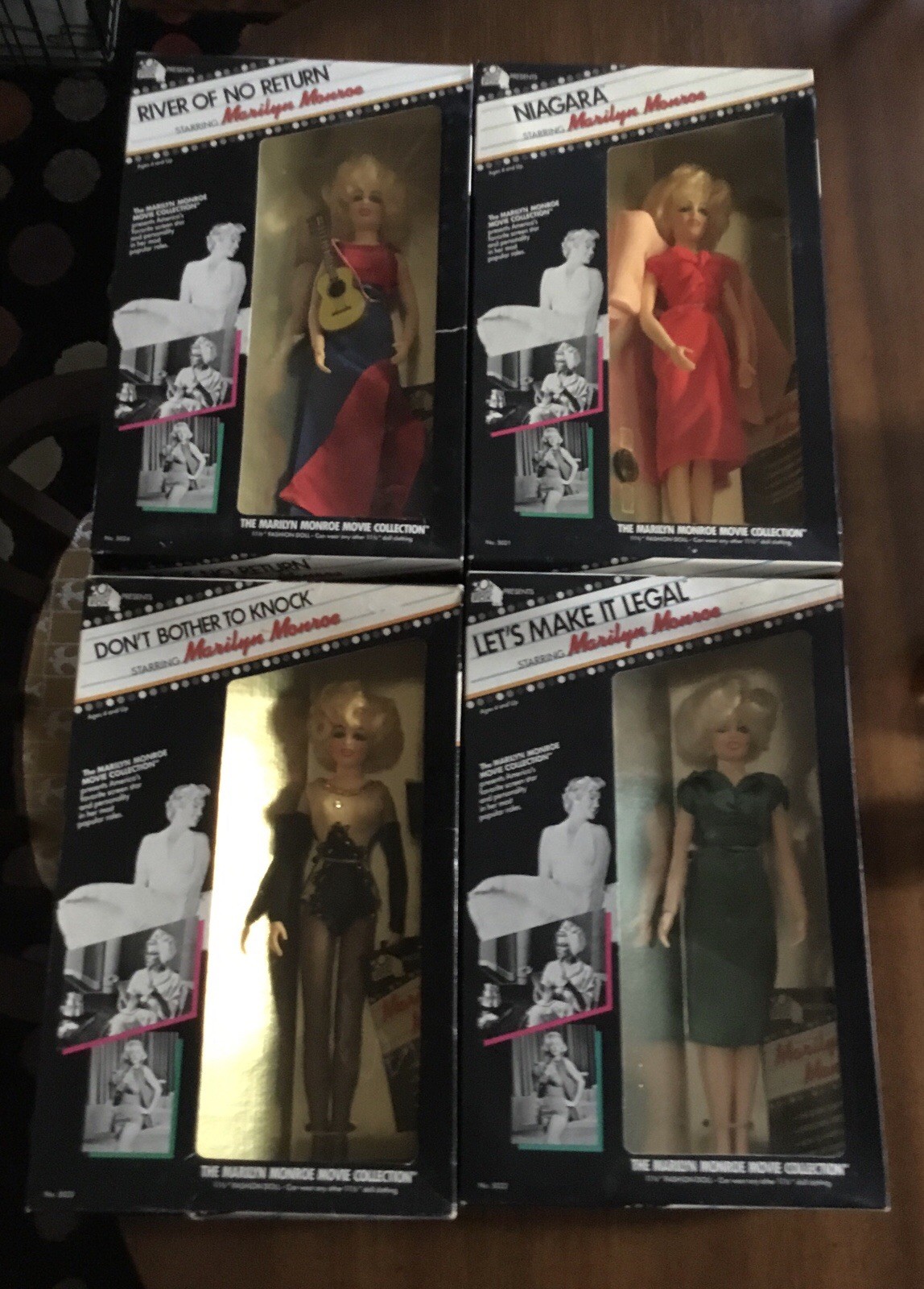 Rare Set Of 4 Marilyn Monroe Tristar Barbie Dolls 1982 20th Century Fox
