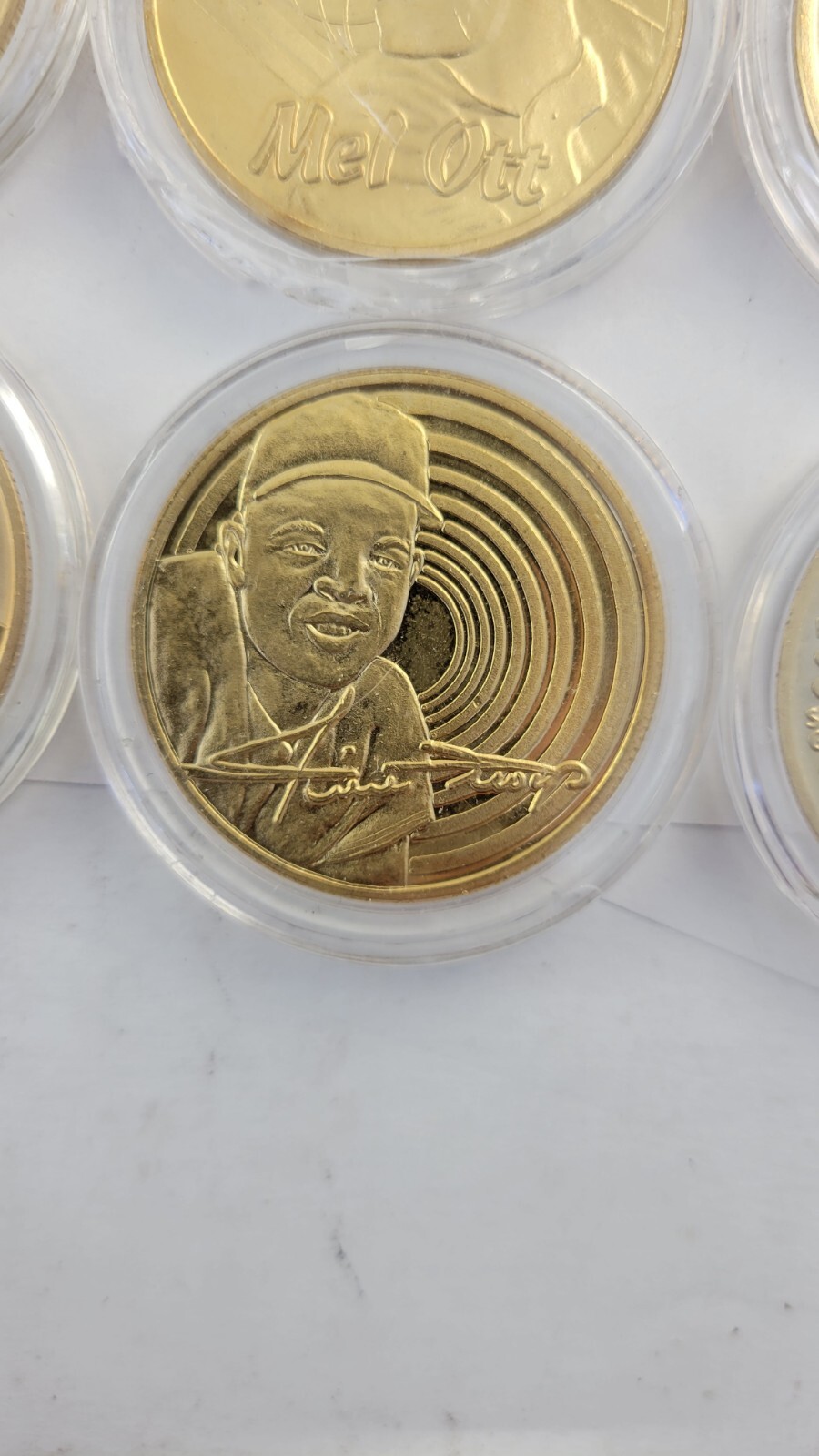 12pc.Shining Stars of Baseball Plated 24KT Gold: CyYoung, Bebe Ruth, Willie Mays