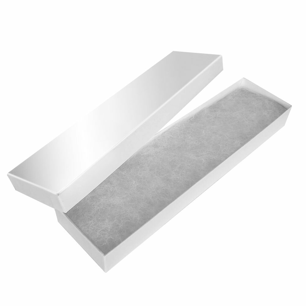 Glossy White Cotton Filled Gift Boxes Jewelry Cardboard Box Lots of 100~200~500