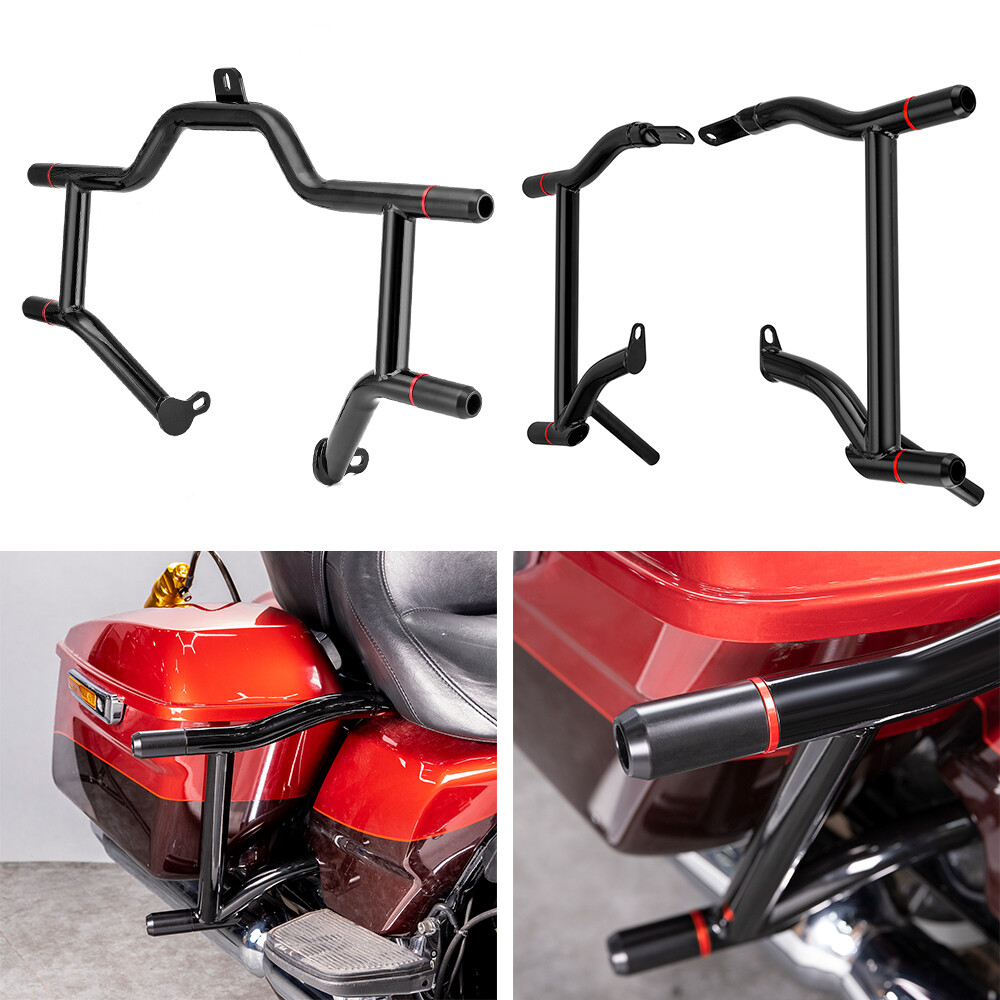 Front Engine Guard / Rear Saddlebag Crash Bar for Harley Electra Glide 2009-2024