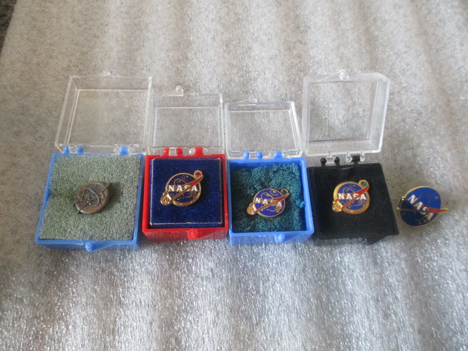 NASA MSFC 20yr-10K/25yr LORDSHIP/30yr BRANDT ANNIVERSARY PINS+BRONZE & ENAMEL (5