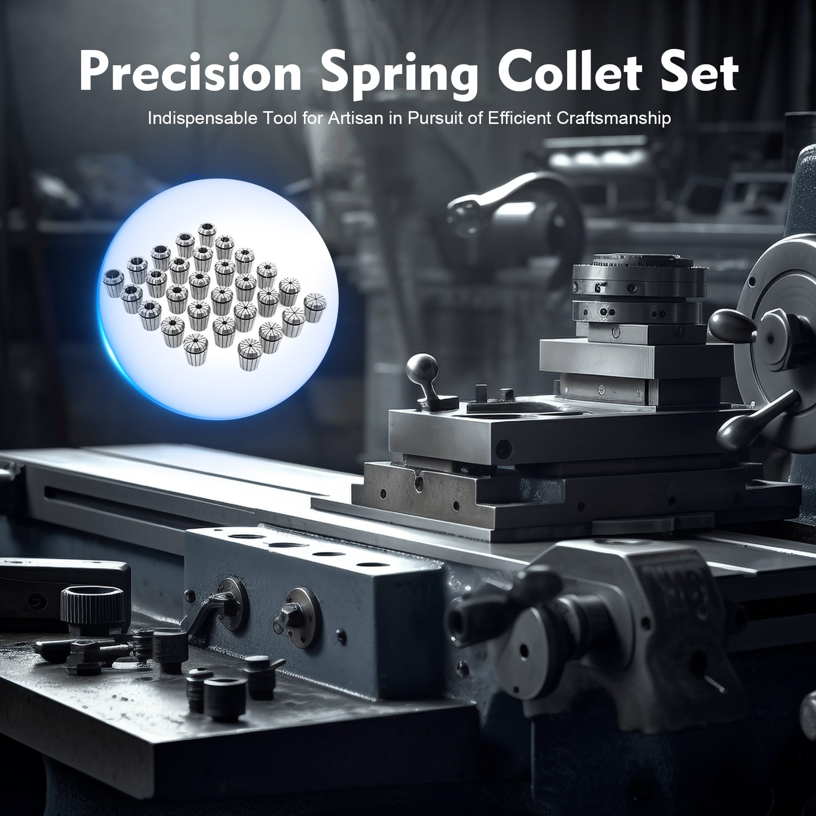 29 Pcs ER40 Precision Spring Collet Set Milling Lathe CNC Chuck Bit Holder ER40