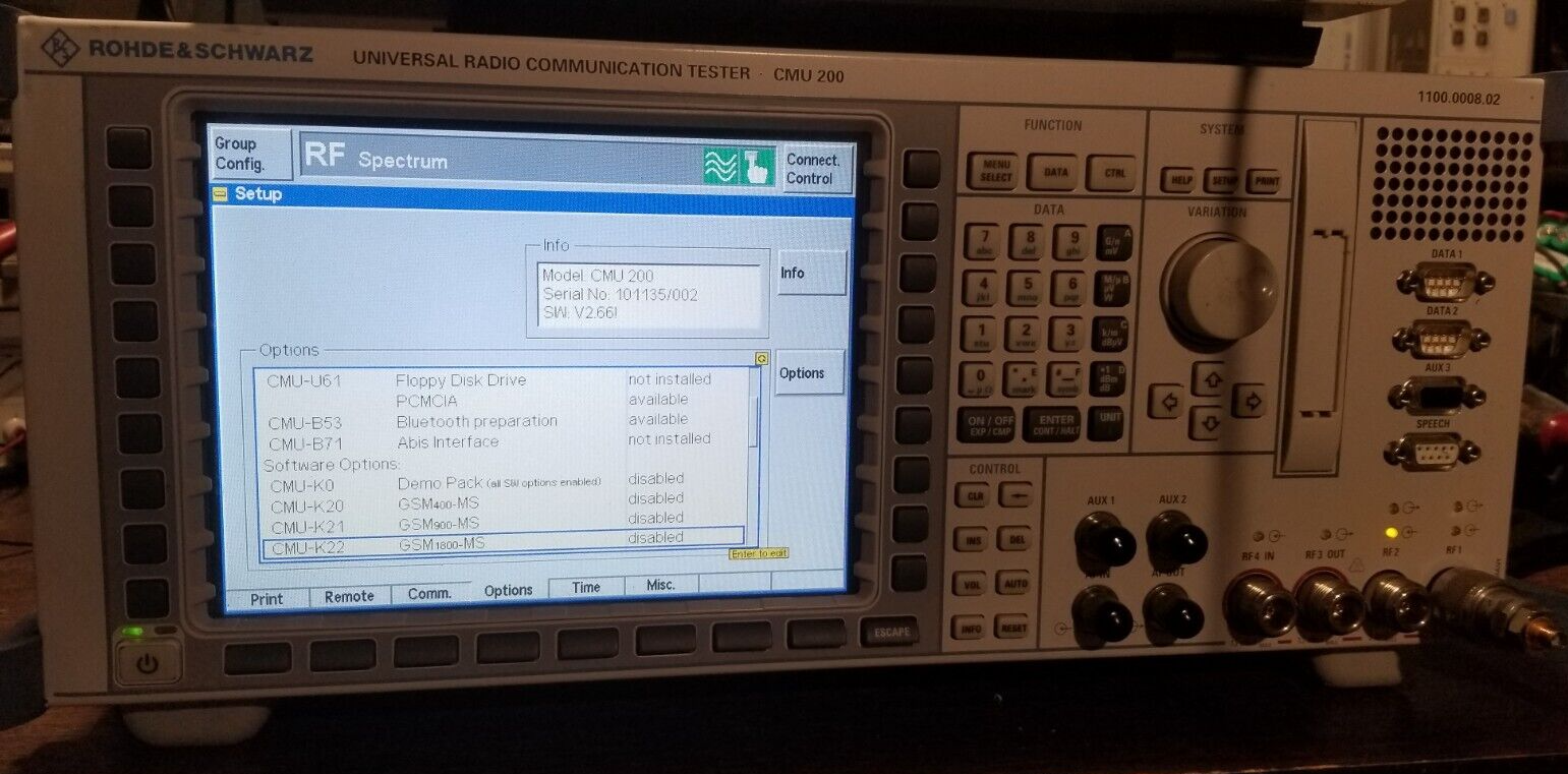 Universal Radio Communication Tester R&S CMU200 TESTED! Bluetooth 2.6 GHz BW SPA