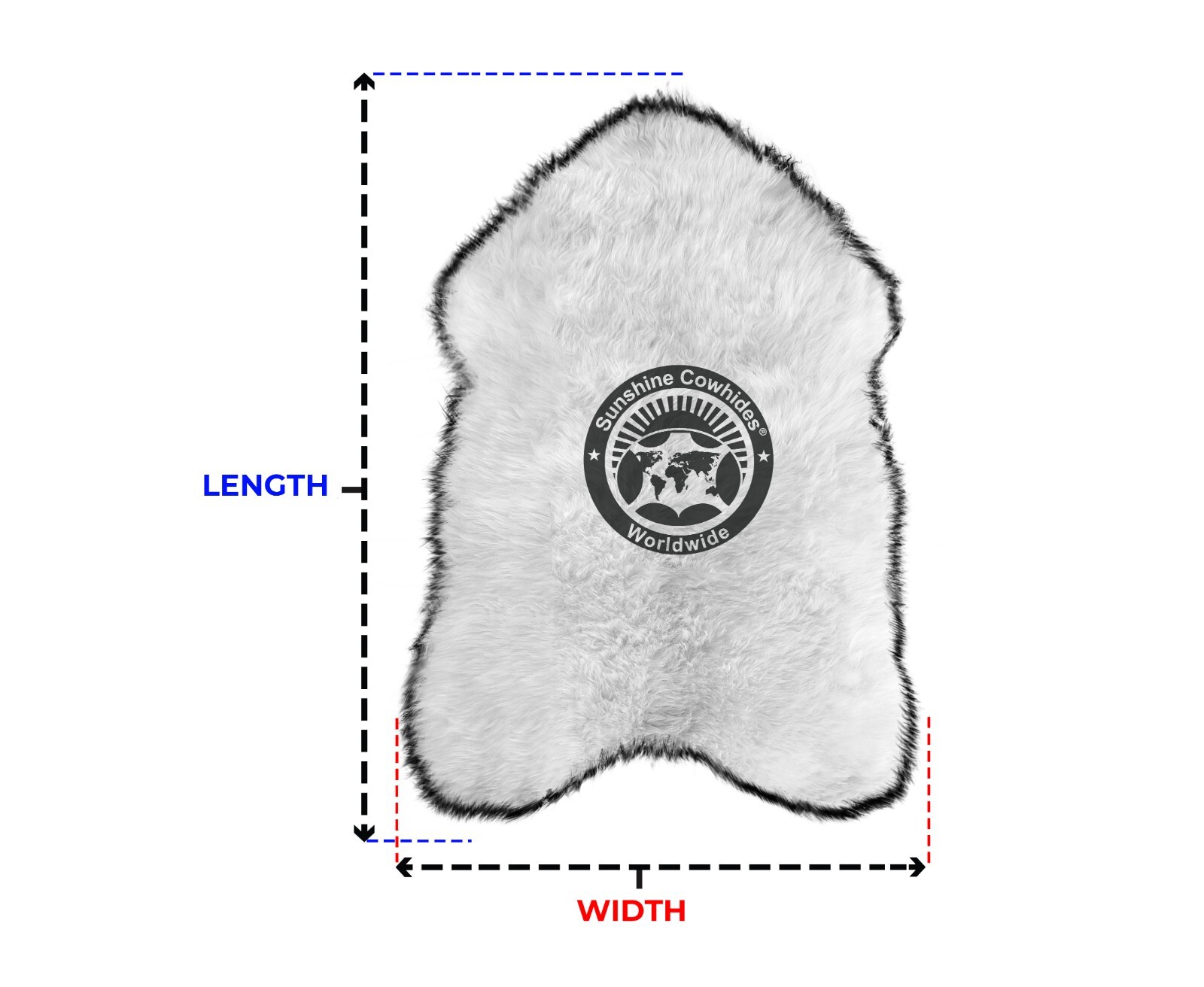 Real Sheepskin Rug Grey - Size 2 x 3'