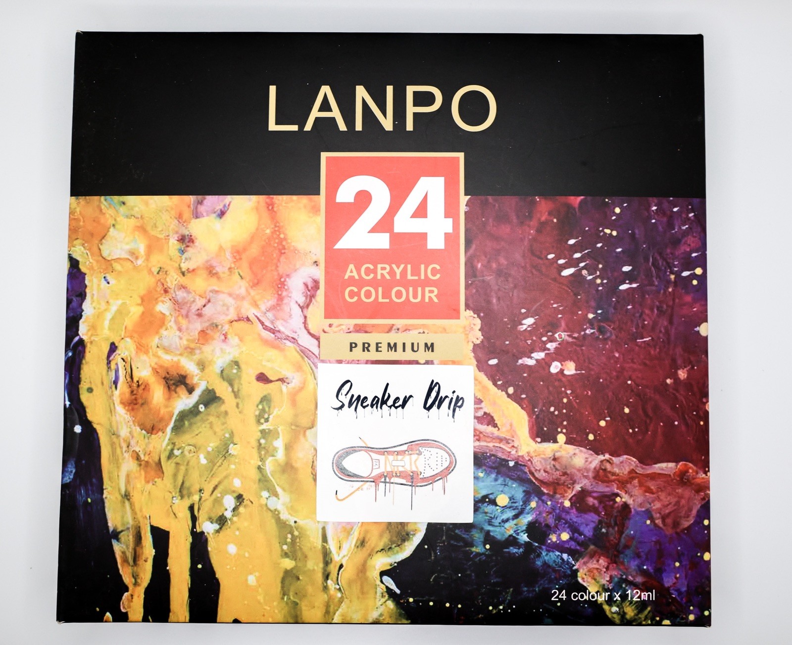 24 Color Acrylic Paint Set Hobby Model DIY Artists 12ml/tube