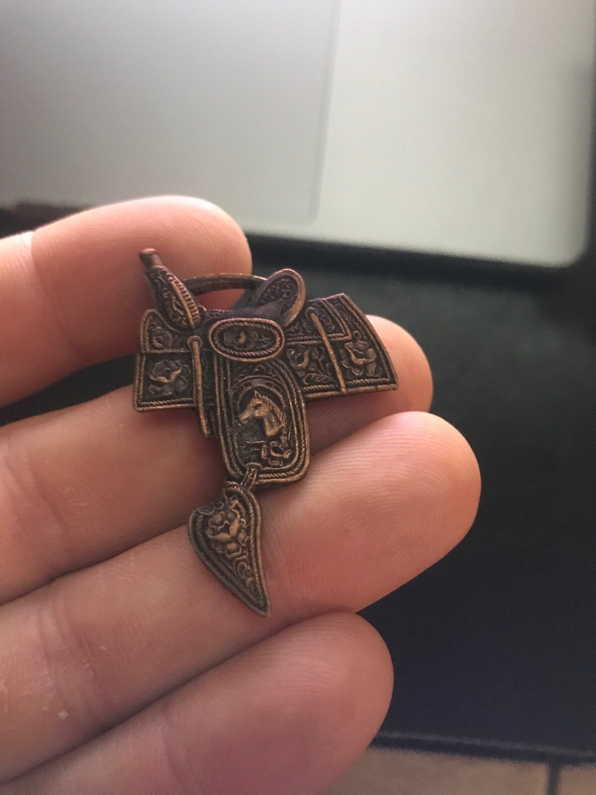 Saddle Watch FOB Western Cowboy Ranch Metal Cowpoke Elko Nevada Horse Equine