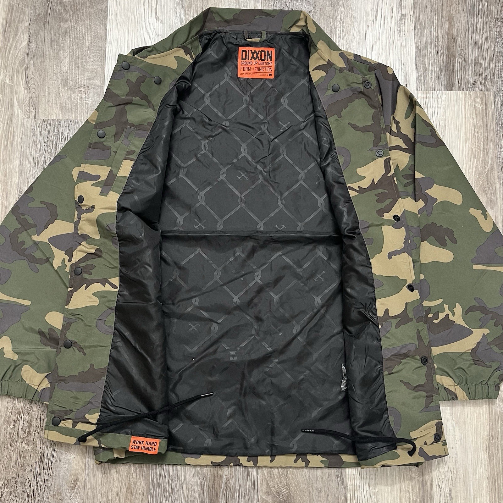 Dixxon Flannel Co. Men’s XXL Coaches Jacket Thick Windbreaker Camo Wind/Water