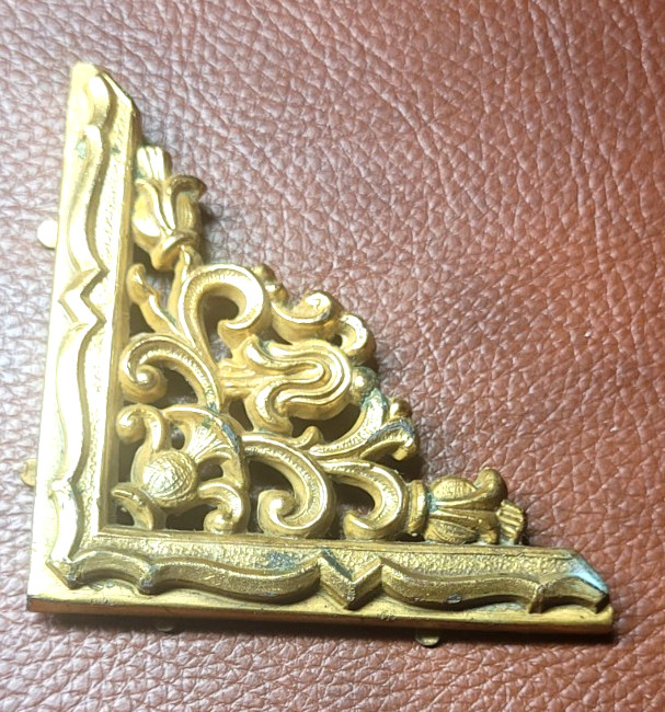 Vintage Brass S K Co. Art Nouveau Inkwell, Roller Blotter,pens - Ornate Etching