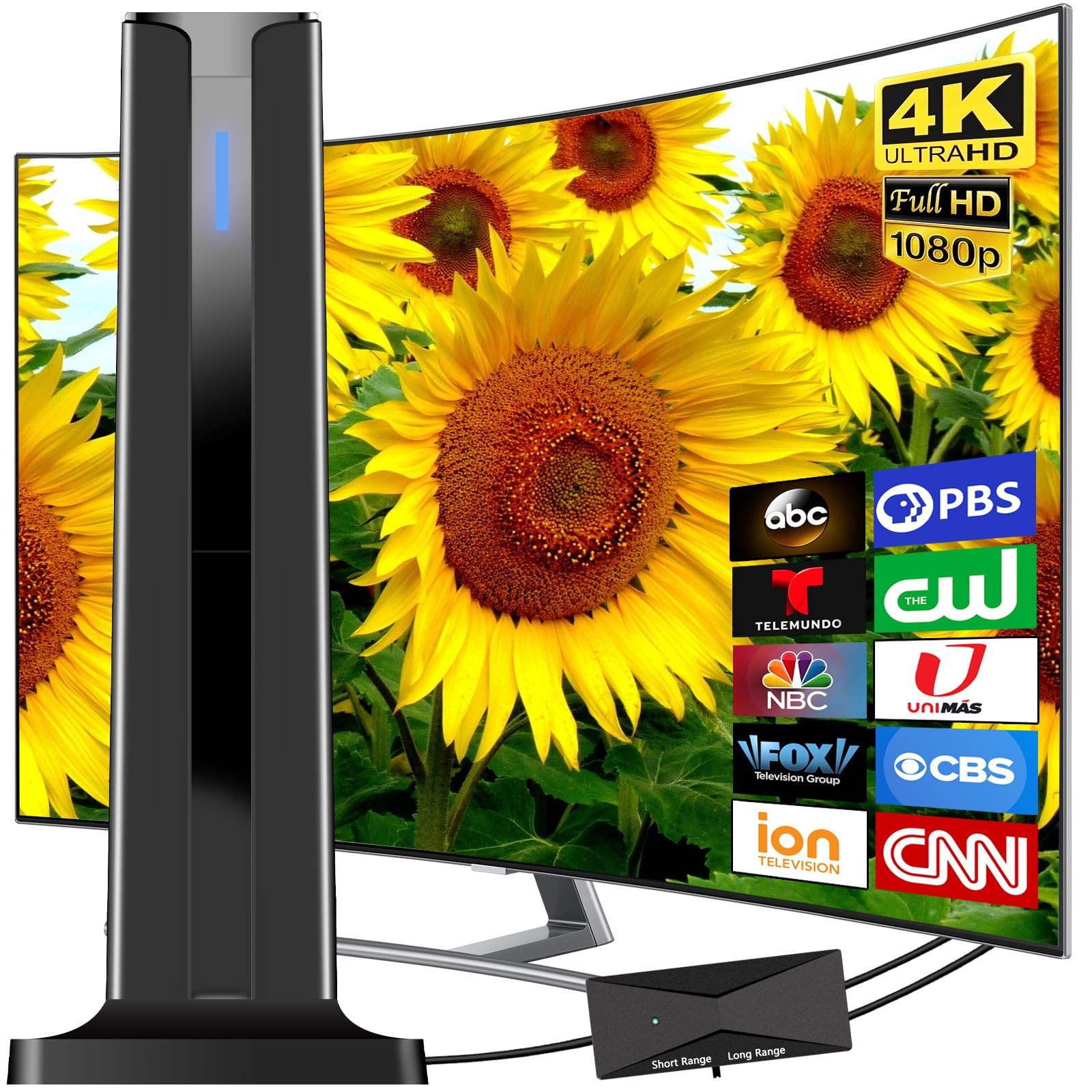 6000 Miles Upgraded TV Antenna Digital HD Indoor HDTV 1080P 4K Long Range US