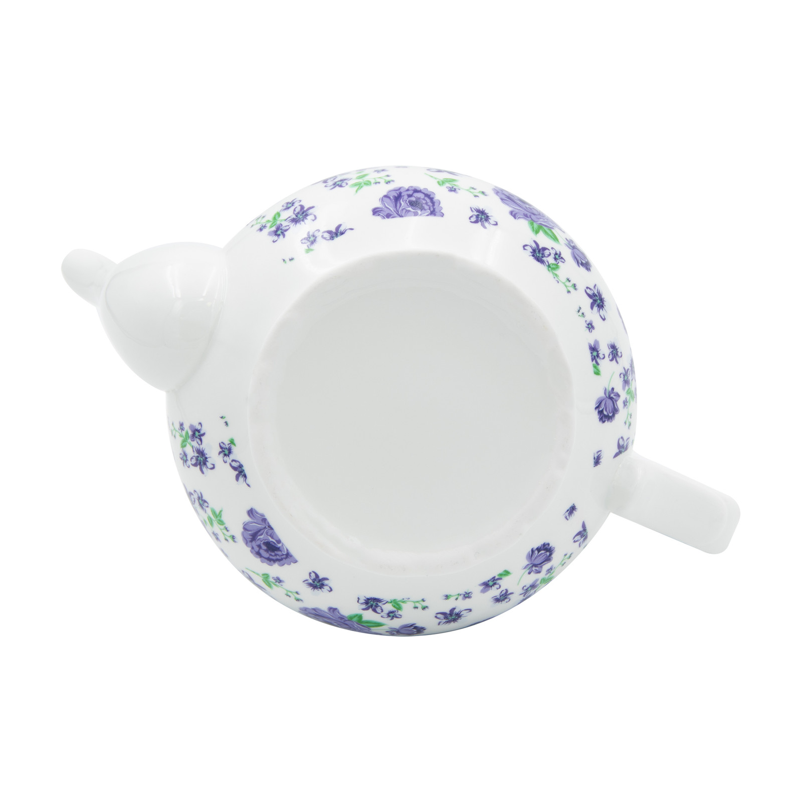 Lavender Field Floral Pattern Ceramic Teapot 32oz