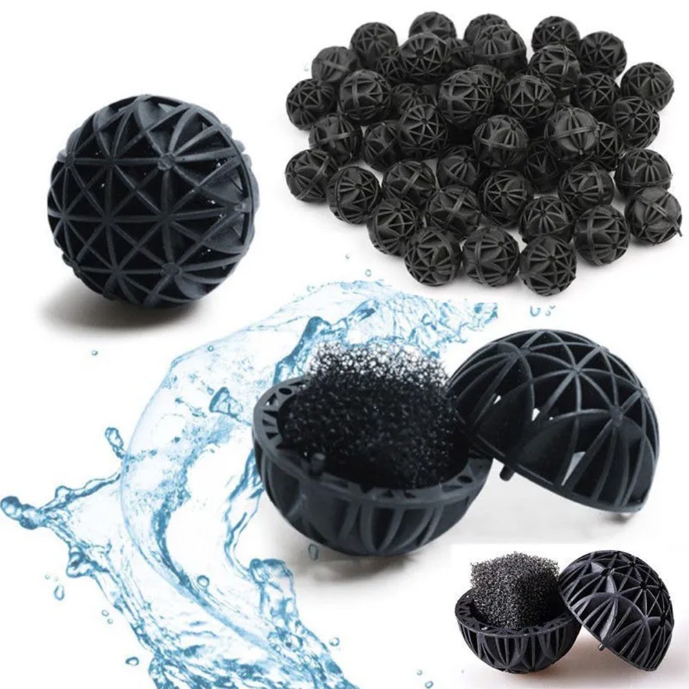 500PCS Aquarium Bio Balls Filter Media Wet/Dry Fish Pond Reef Fish Tank Filter