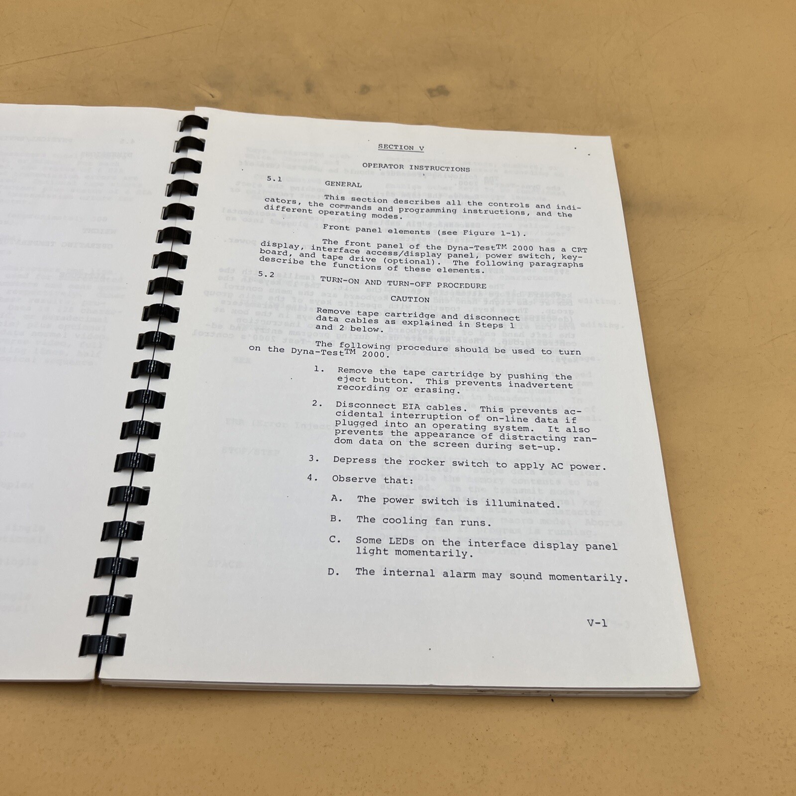 Dynatech Data Systems DYNA-Test 2000 (A) Instruction Manual Guide Book