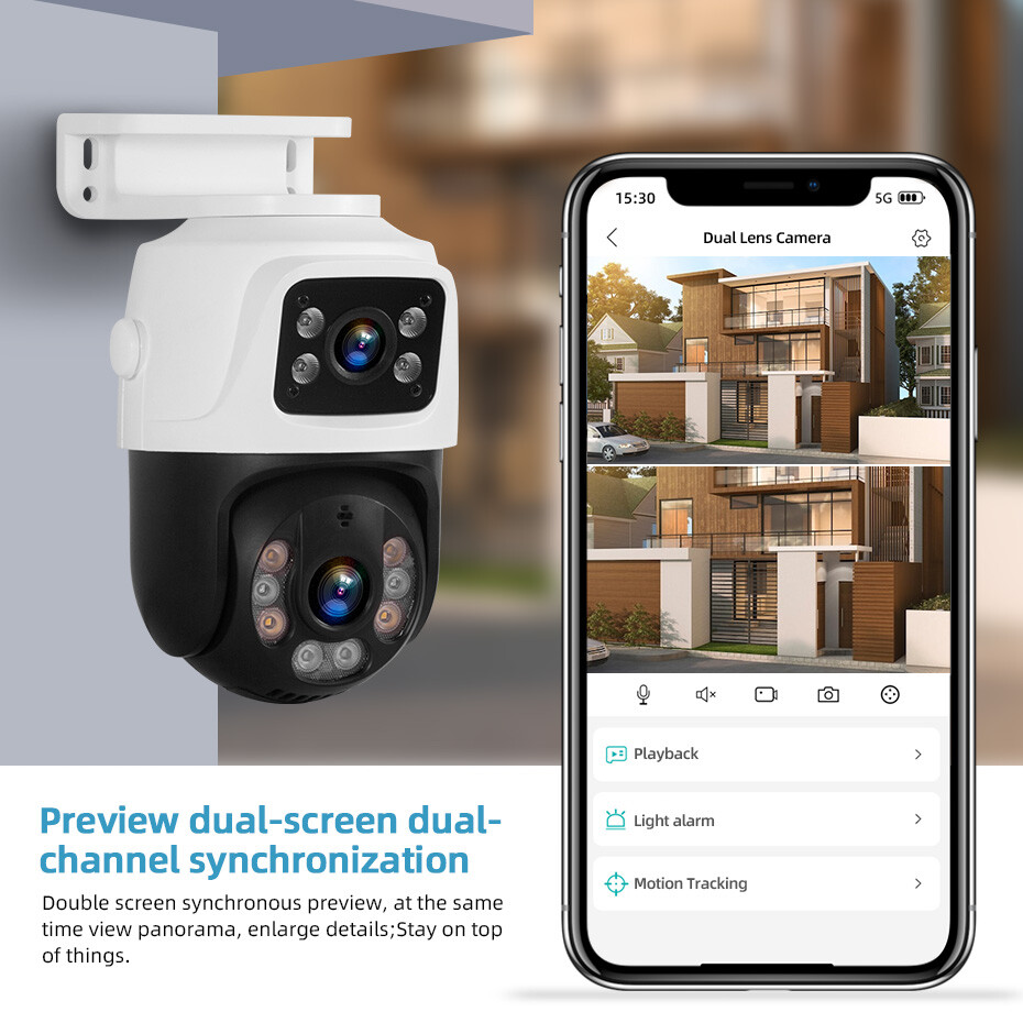 6MP POE Security Camera System 8PCS PTZ Outdoor Home Security Cameras 8CH NVR