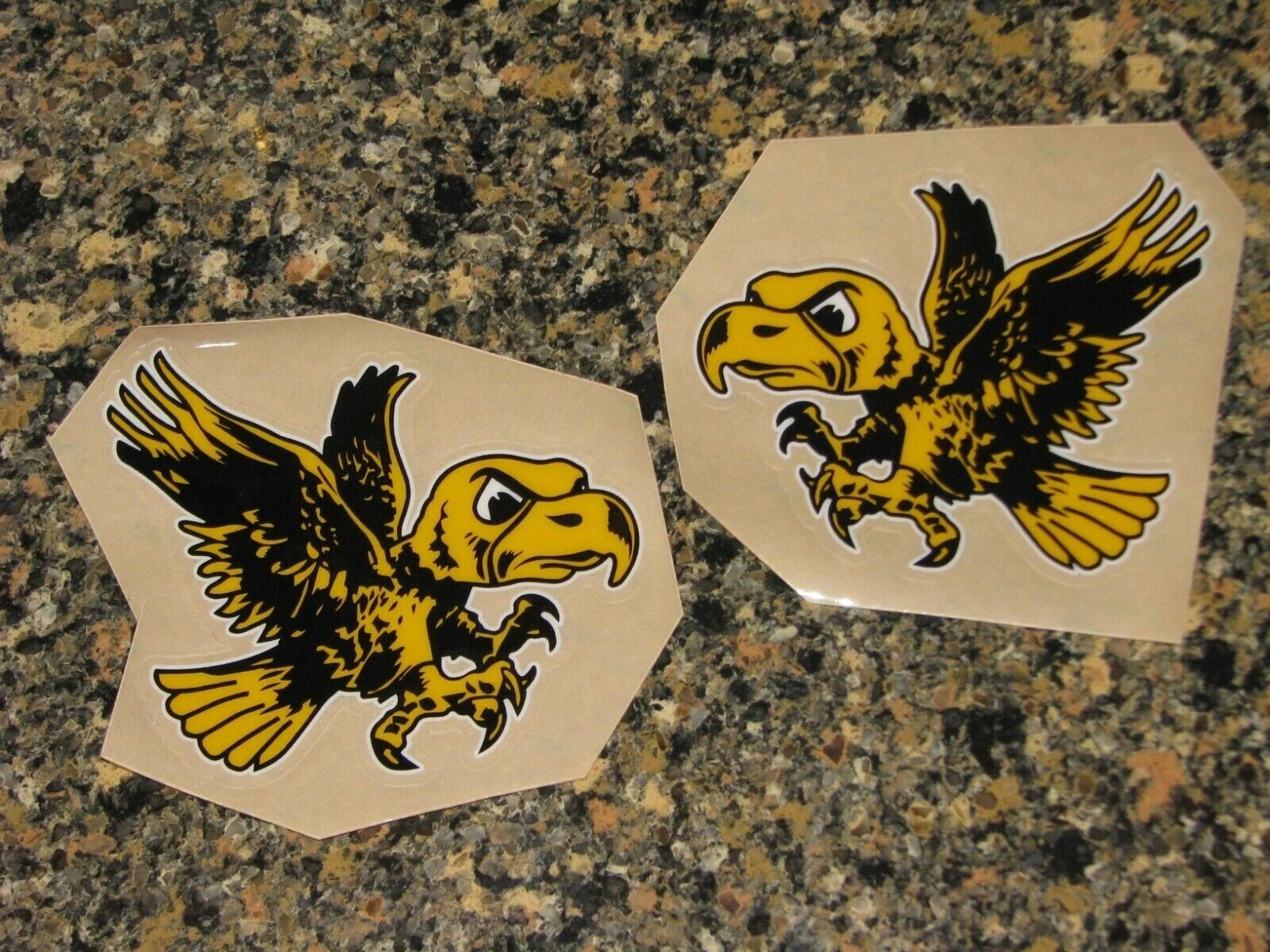 IOWA HAWKEYES Vintage Football Helmet Decals Full Size 3M 20MIL (1) Pair