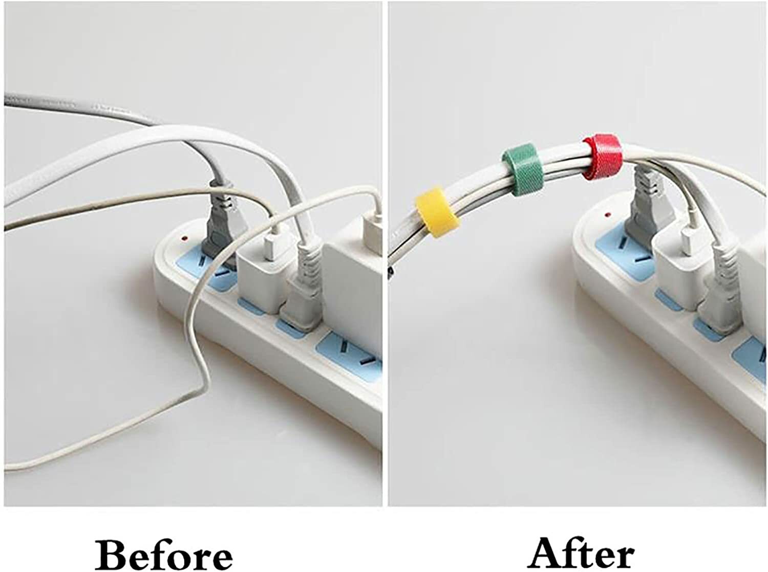 100 Cable Straps black Wire Cord Hook Loop Ties Reusable Fastening Organizer-Lot