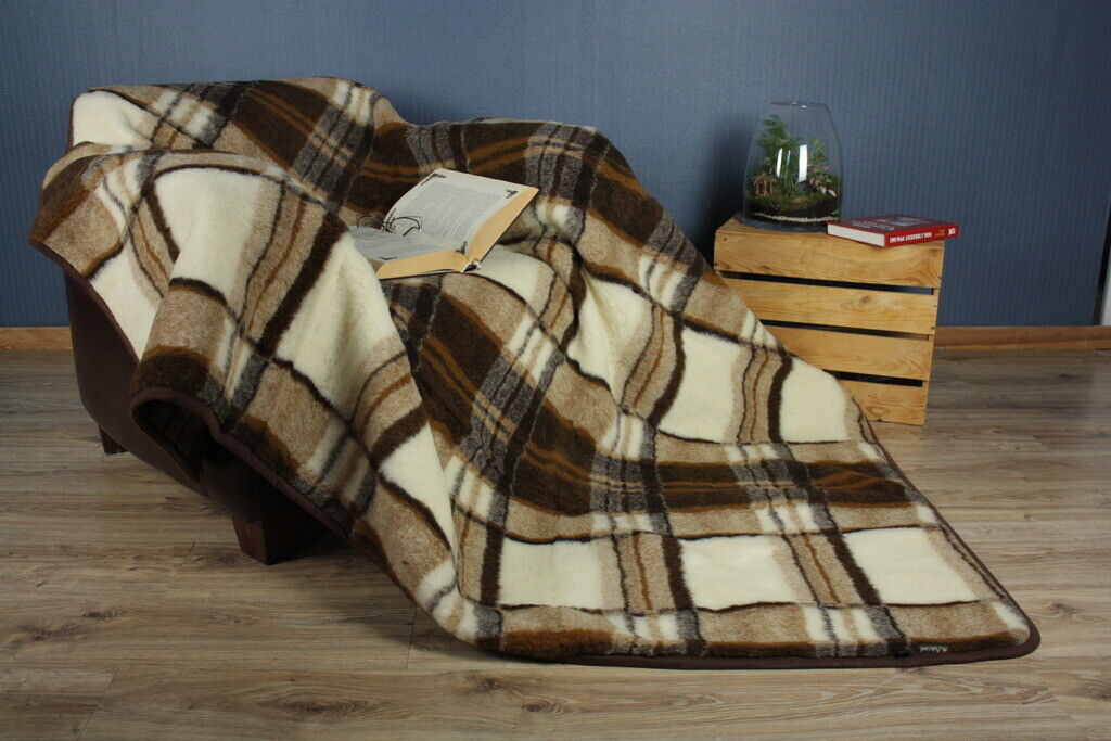 Merino Wool Blanket All sizes WOOLMARK 100% Natural throw