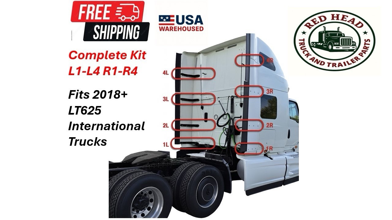 International Lt625 2018+ Trucks. Cab Extender Brackets 8pcs Complete Both Sides