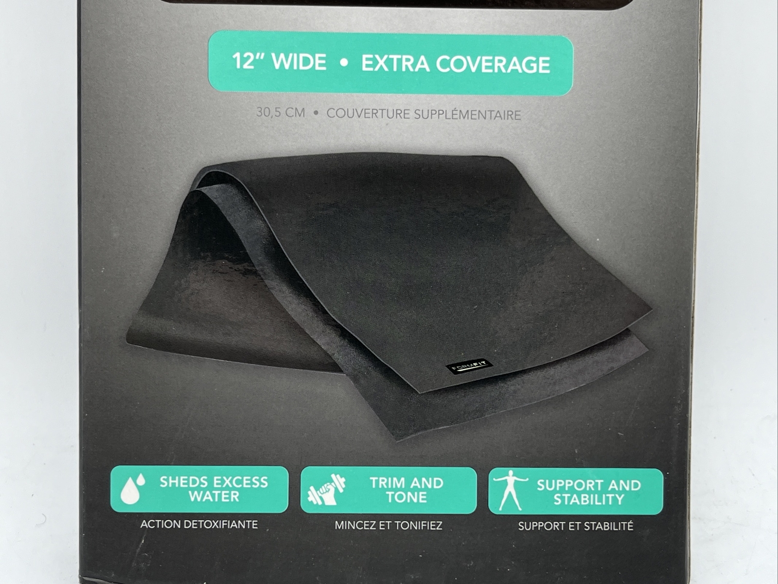 FORMFIT 12" Slimmer Belt Waist Trainer Tummy Shaper Fat Band SMSB-1007-BK BLACK