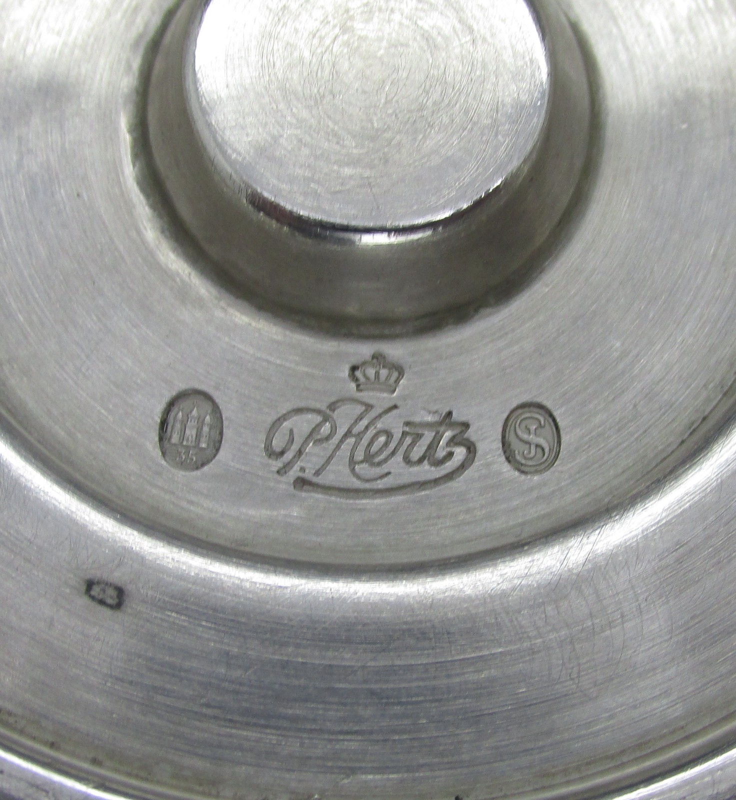 ART DECO SUPERB PAIR SOLID SILVER INTERIOR DESIGN CANDLESTICKS 312g DENMARK 1935