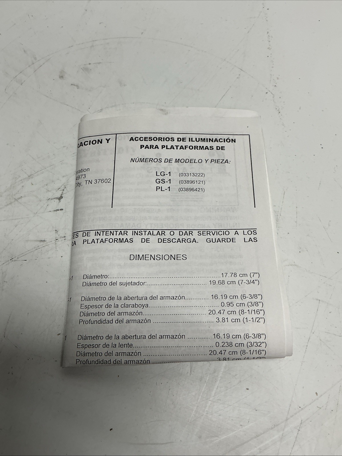 Fostoria Docklight Lampguard LG-1 03313222. W-042