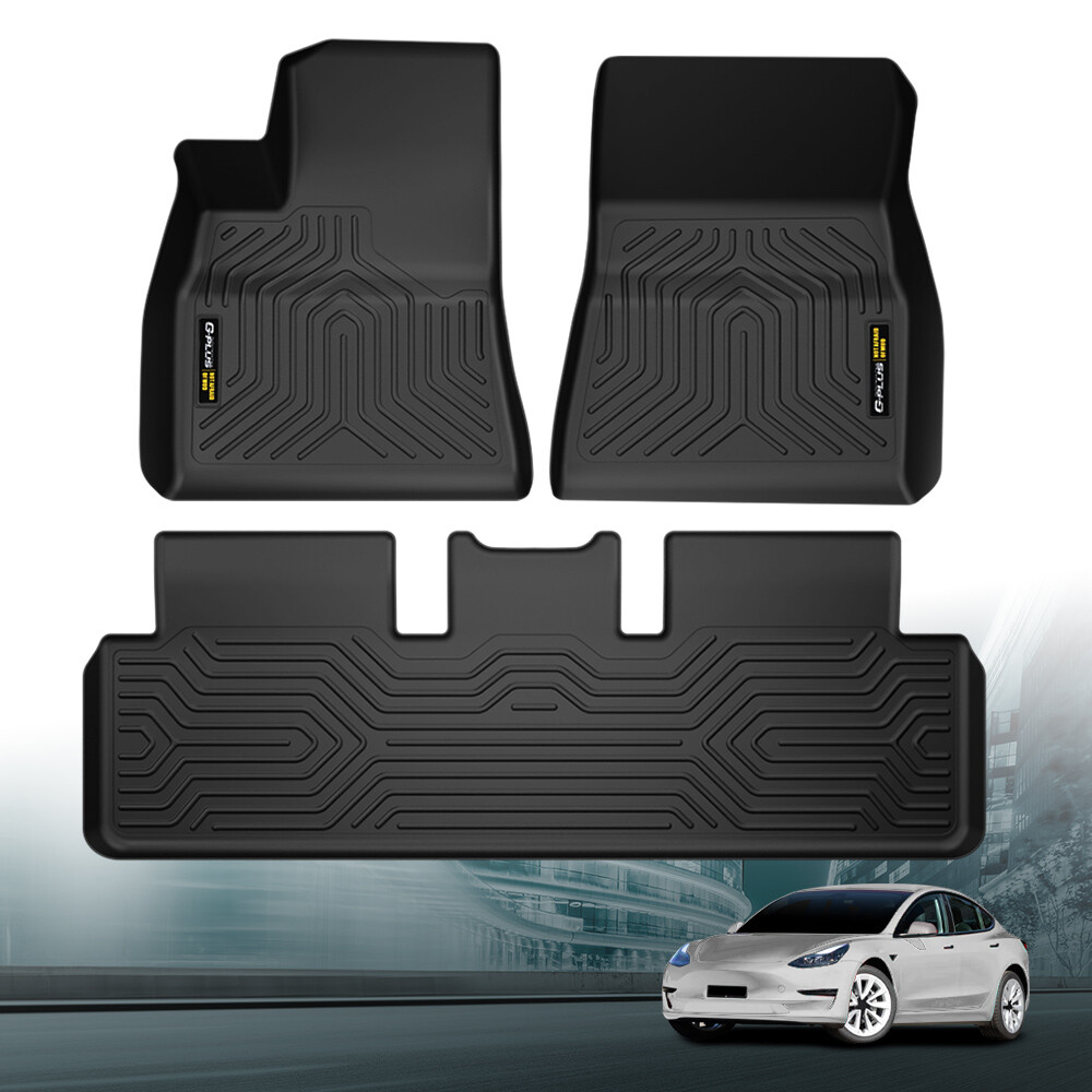 Fit For 2017-2023 Tesla Model 3 All Weather TPE Floor Mats Protection Liners