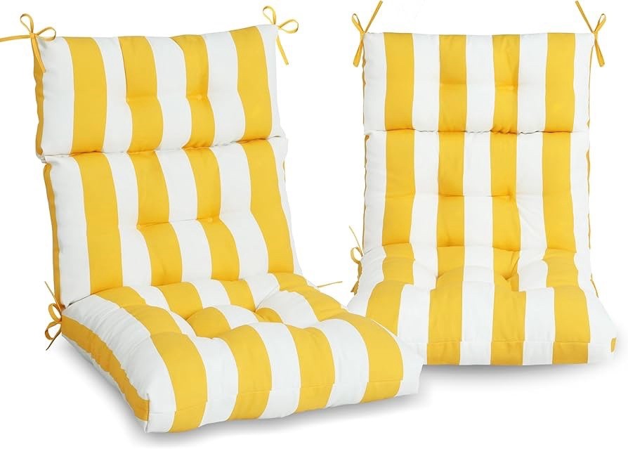Only choice High Back Adirondack Chair Cushion Set of 2-44”x 22”x 4” Waterproof