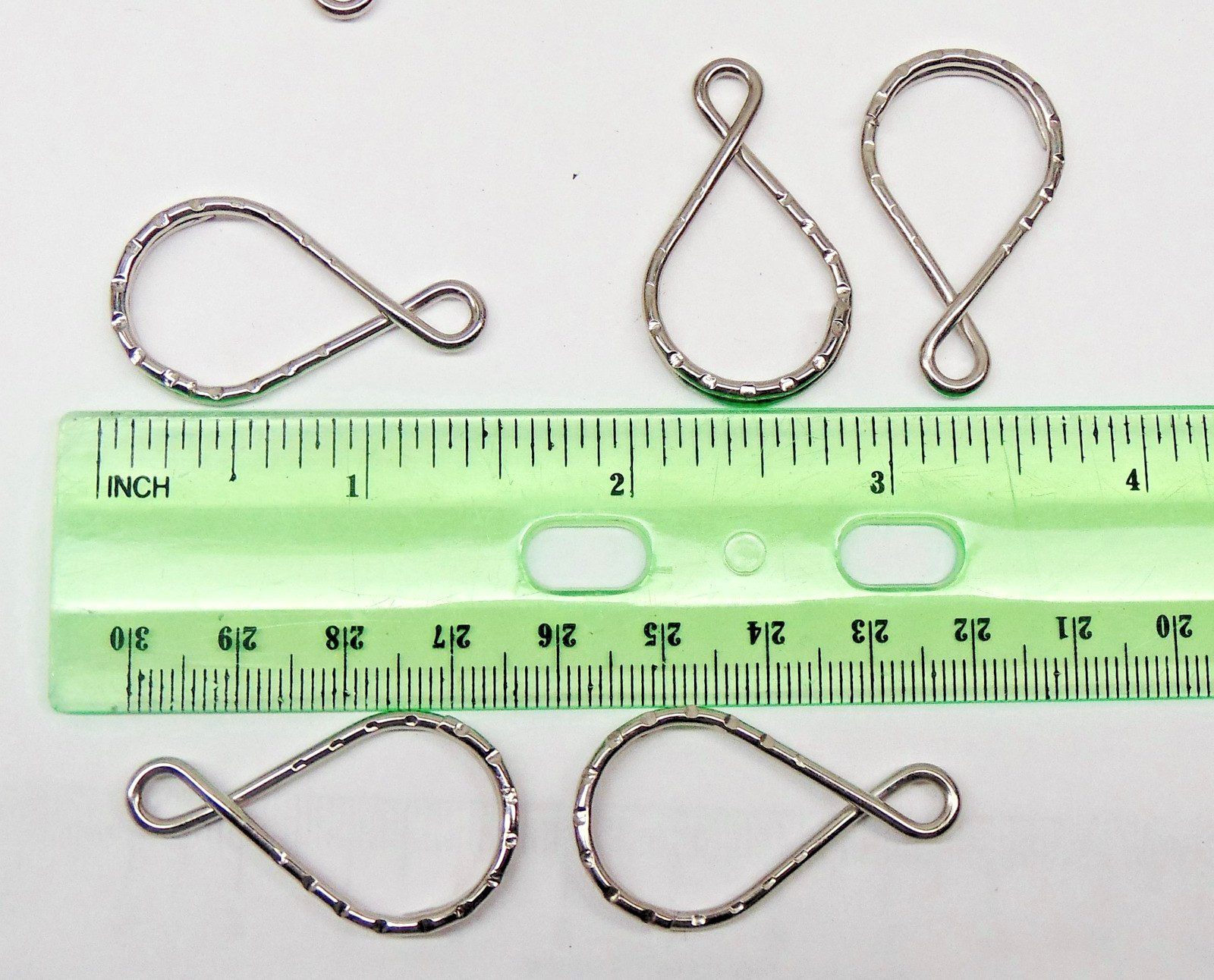 Figure 8 Key Rings Hammered Split Ring Nickel Plated Steel 36mm long (1.5")