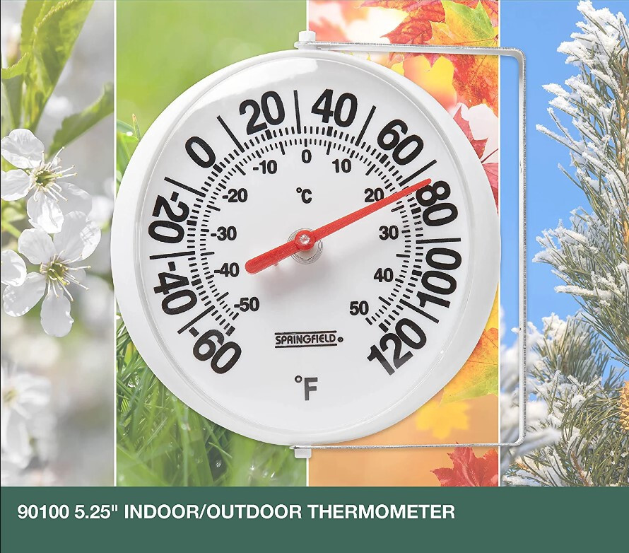 Outdoor Wall Analog Patio Thermometer Mounting Bracket Temperature Reader New