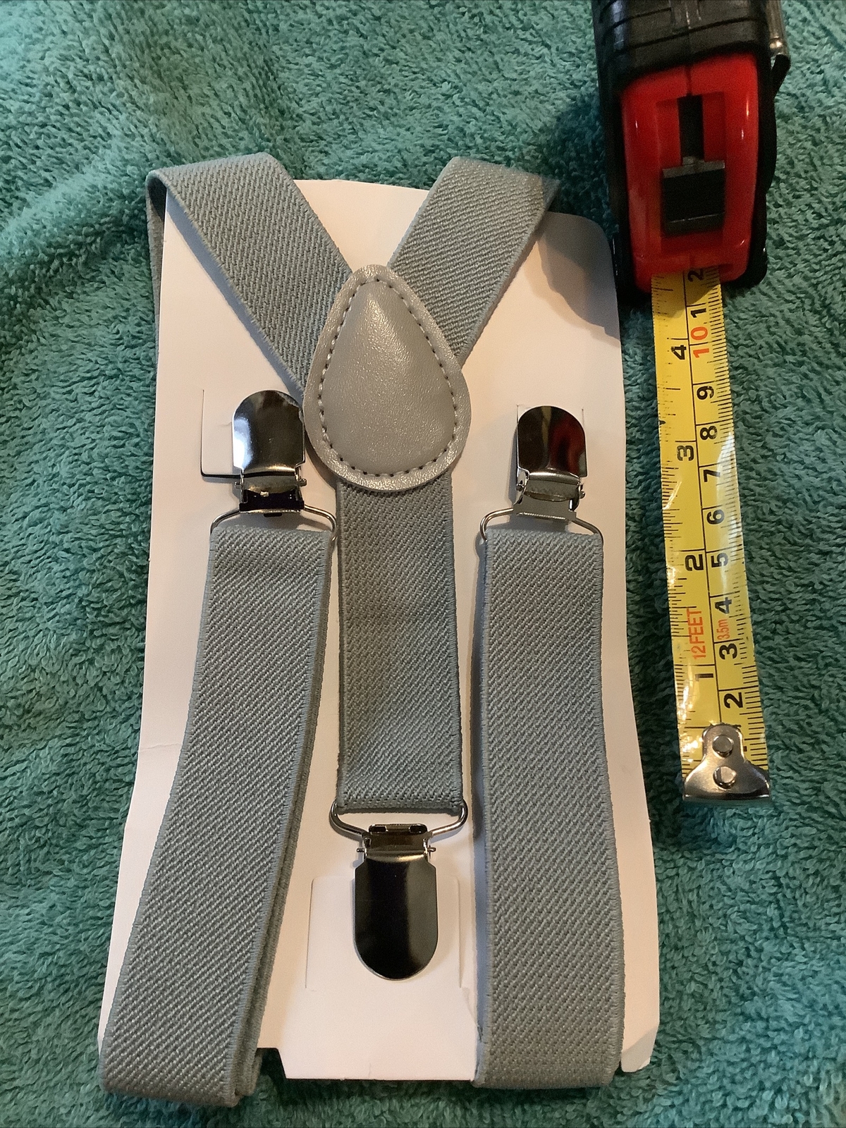 Toddlers Gray Adjustable Suspenders