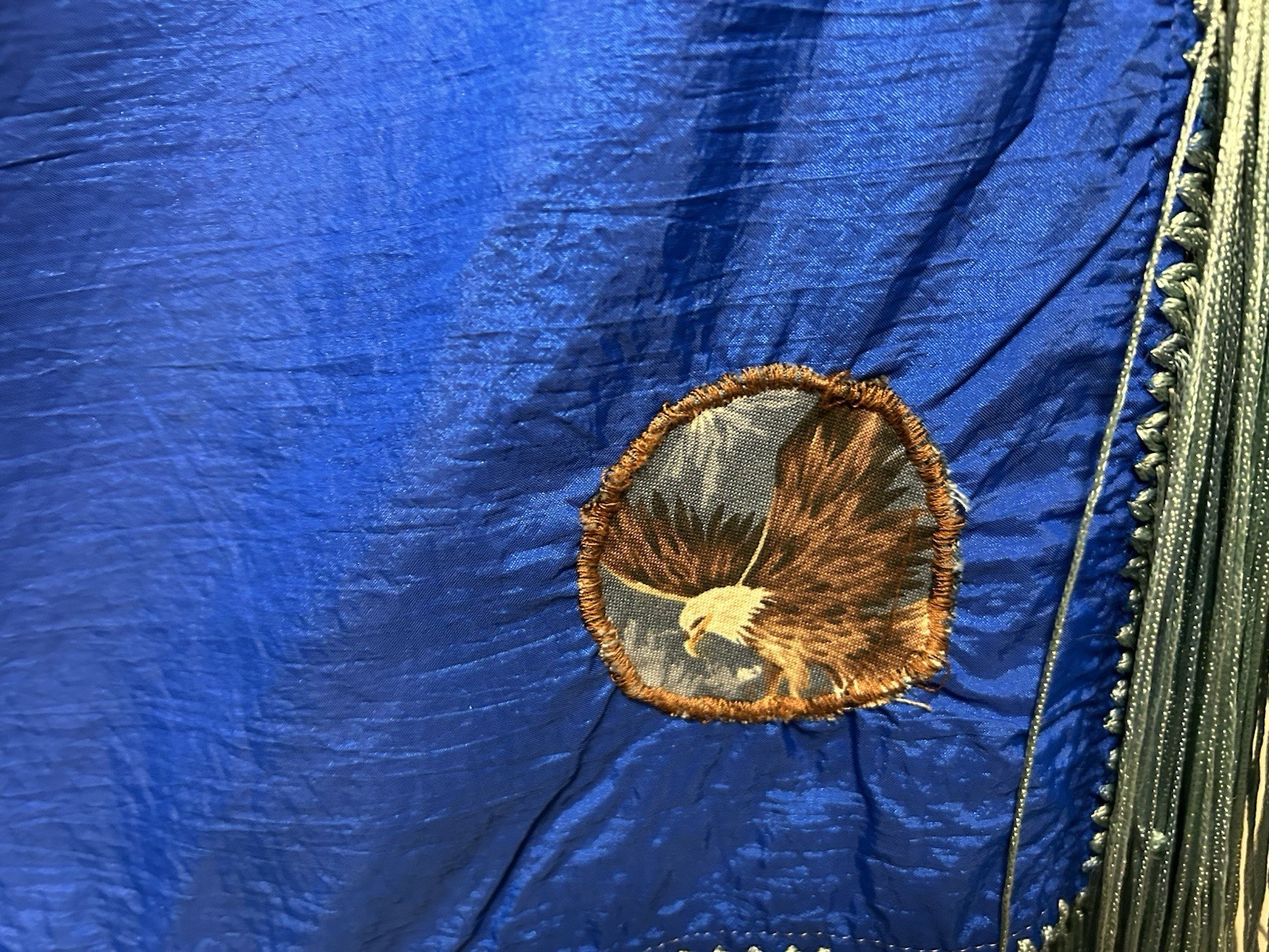 VINTAGE NATIVE AMERICAN REGALIA HAND FRINGED DANCE SHAWL 66 X 76 With Fringe