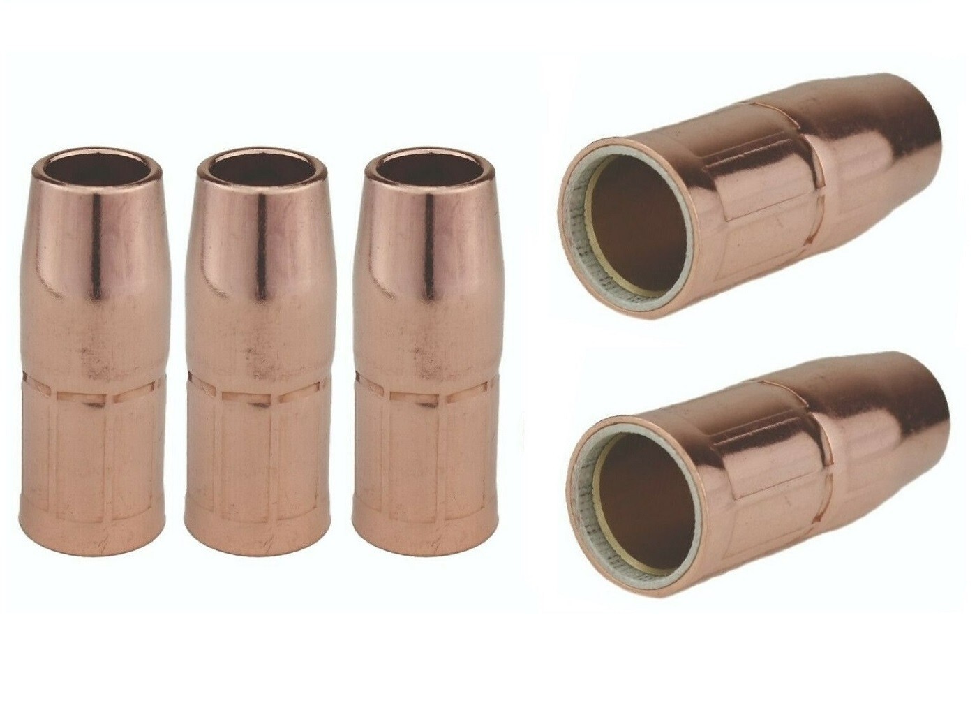 MIG 169-726 Welding Nozzles 5/8" Flush for Miller M25/M40 Mig Gun PK of 5