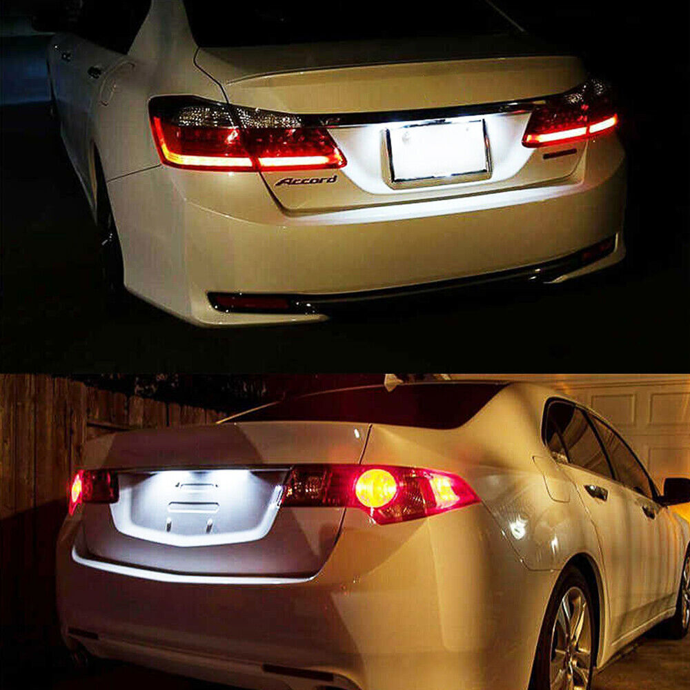 2Pcs LED License Plate Light Tag Lamp White For Honda Accord Civic Sedan