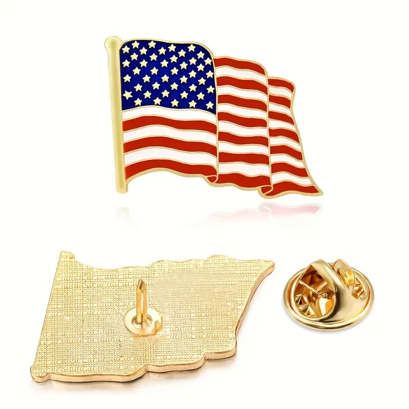 High Quality American Waving Flag Lapel Pins - Patriotic USA