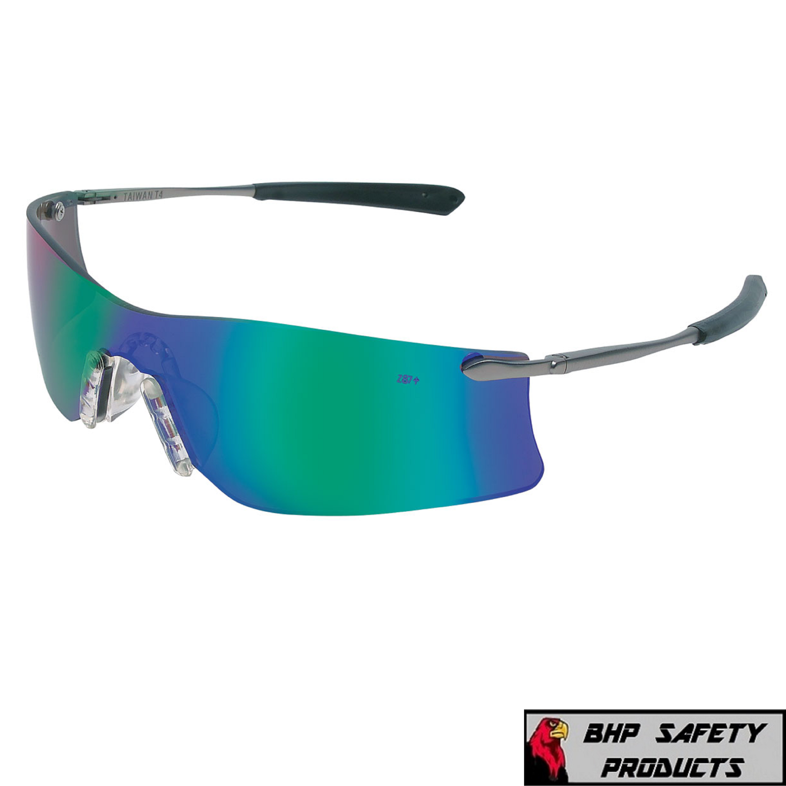 MCR CREWS RUBICON SAFETY GLASSES SUNGLASSES METAL FRAME RUBBER NOSEPIECE 1 PAIR