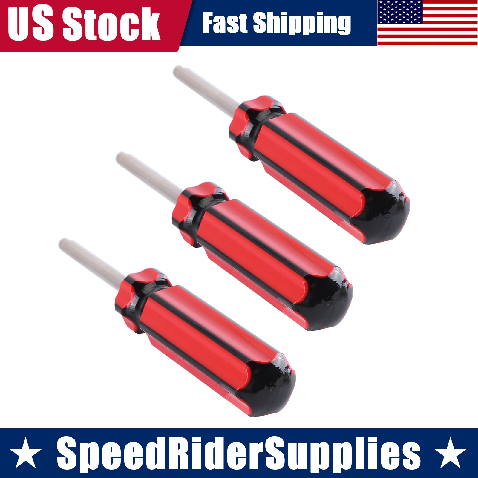 3x Car Auto Screwdriver Valve Stem Core Remover Tire Tube Installer Repair Tools