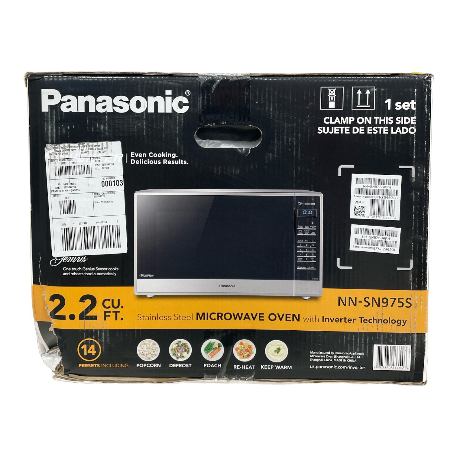 Panasonic 2.2 Stainless-Steel Microwave Oven + Inverter Technology *Open Box*