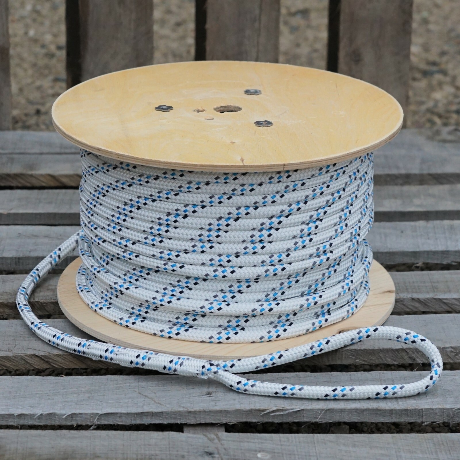 Strongest Double Braid Polyester Cable Wire Pull Pulling Rope W/ 6" Spliced Eyes