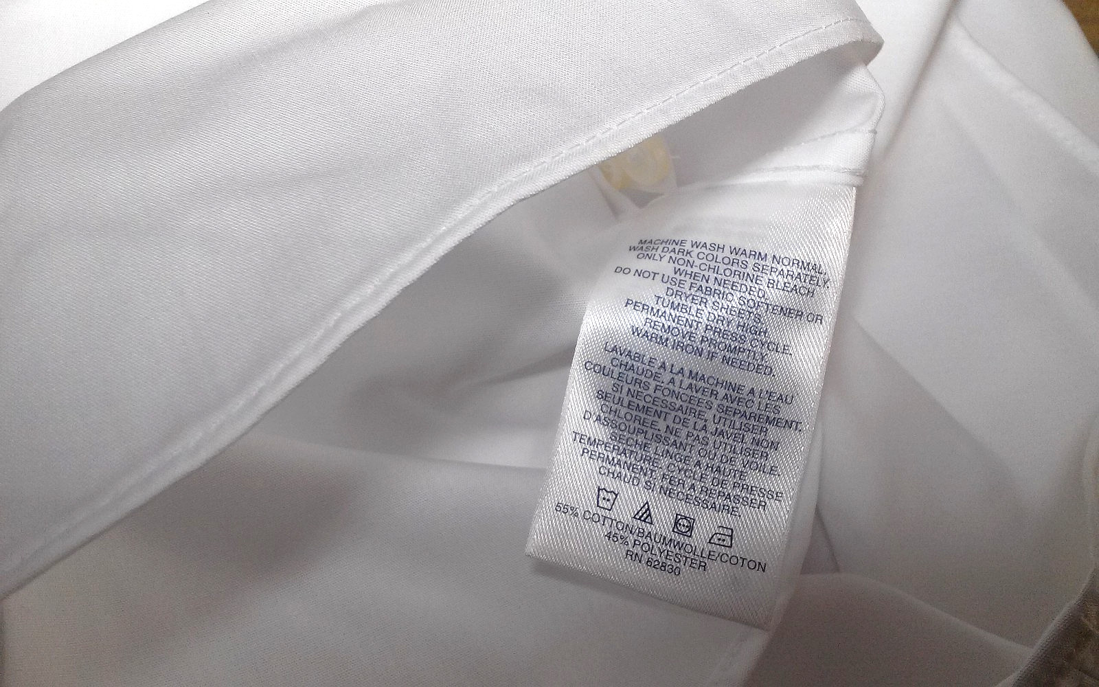 Lands' End Wrinkle Free Broadcloth Women's White Shirt Size 2