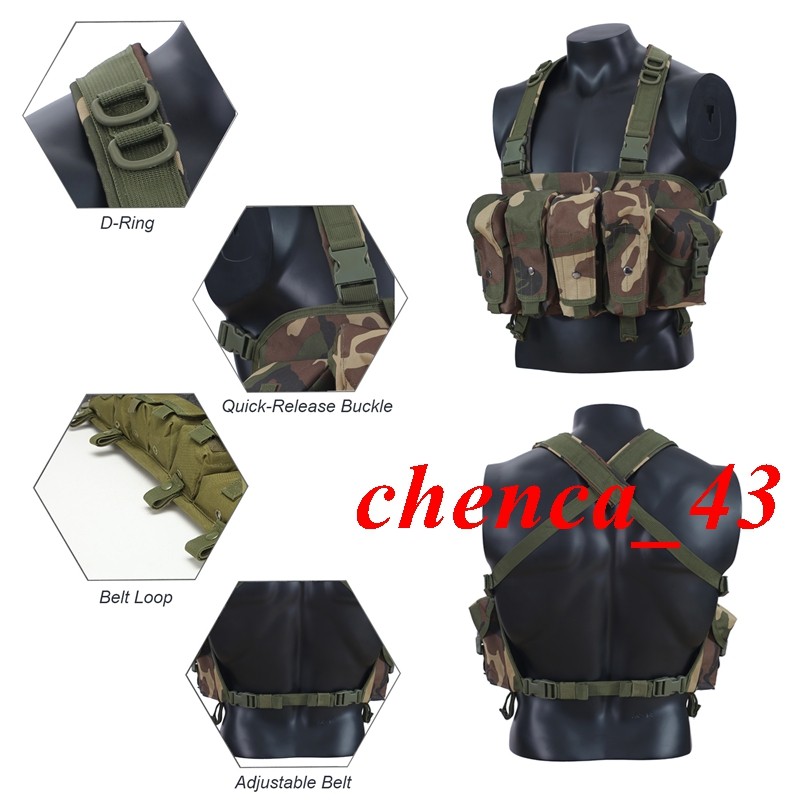 IN US!! Woodland Tactical Vest Chest Rig Russian Special Forces AK 6b13 Cos Gear