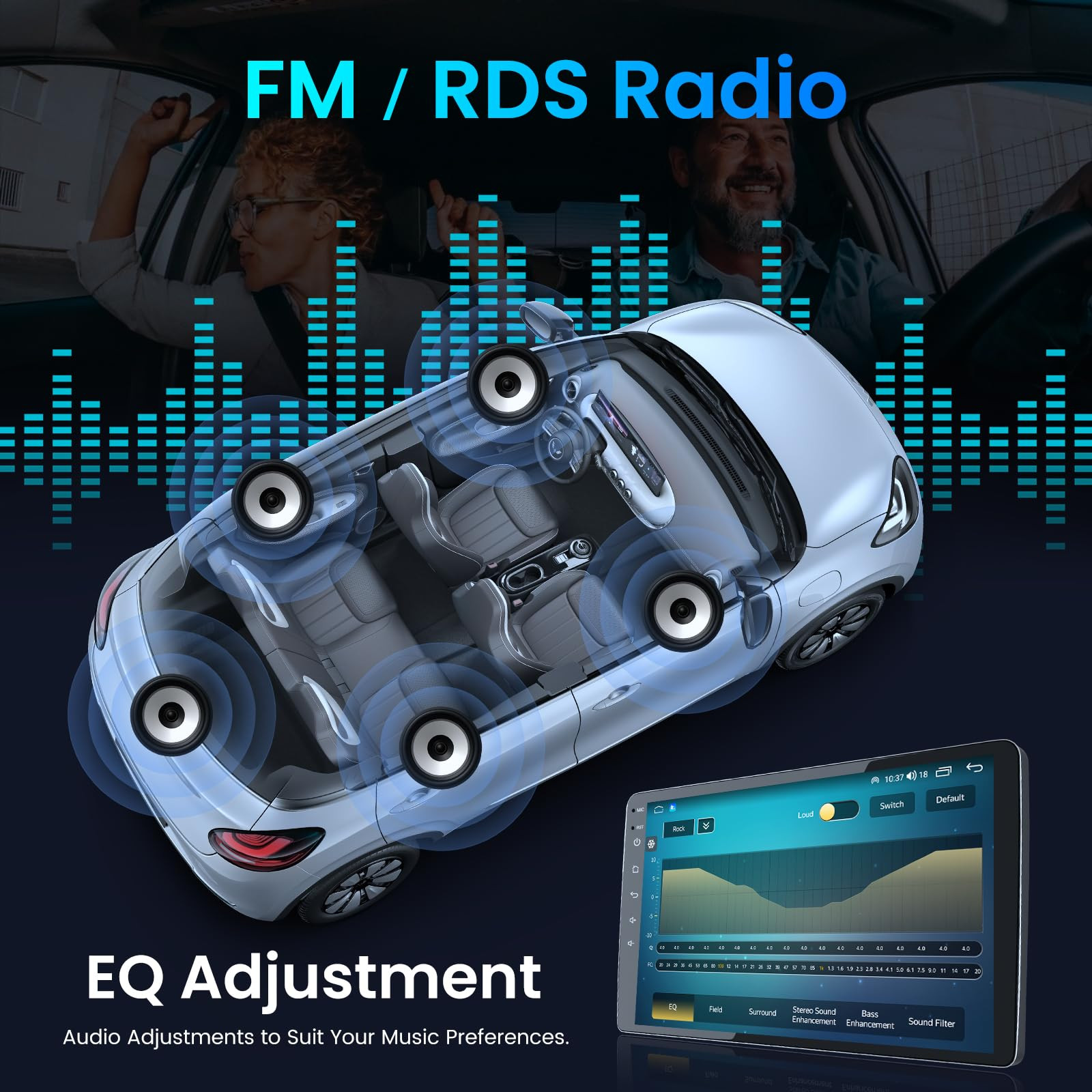 10.1" For 2014-2017 Nissan Rogue Carplay Radio Stereo 4+64G Android13 Cam 5GWiFi