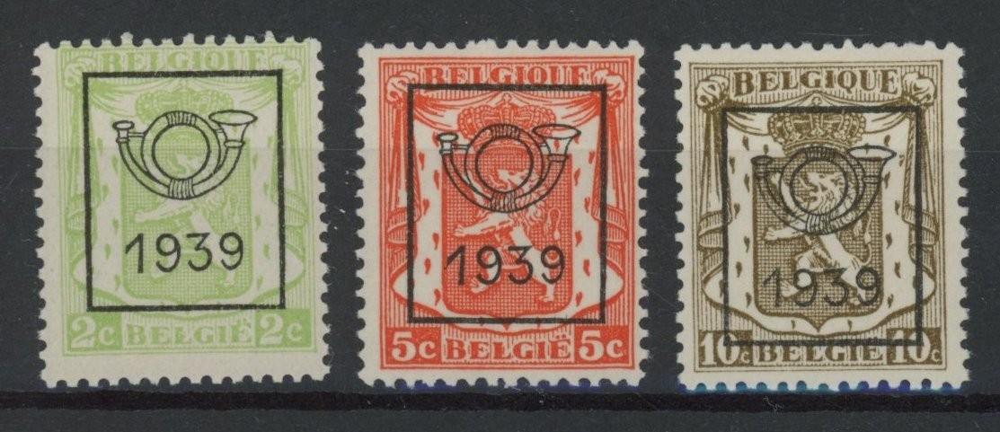 Belgium 1939 : Good Set Very Fine MNH Precancel Stamps