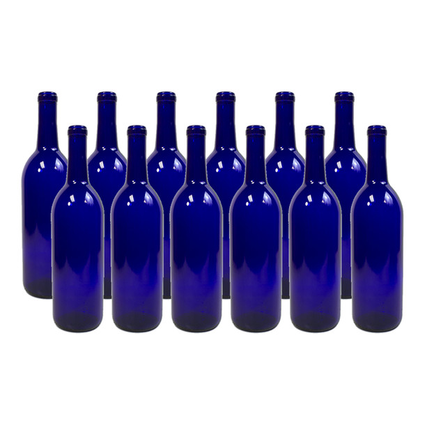 LD Carlson Cobalt Blue Wine Bottles 750 mL - 12/Case
